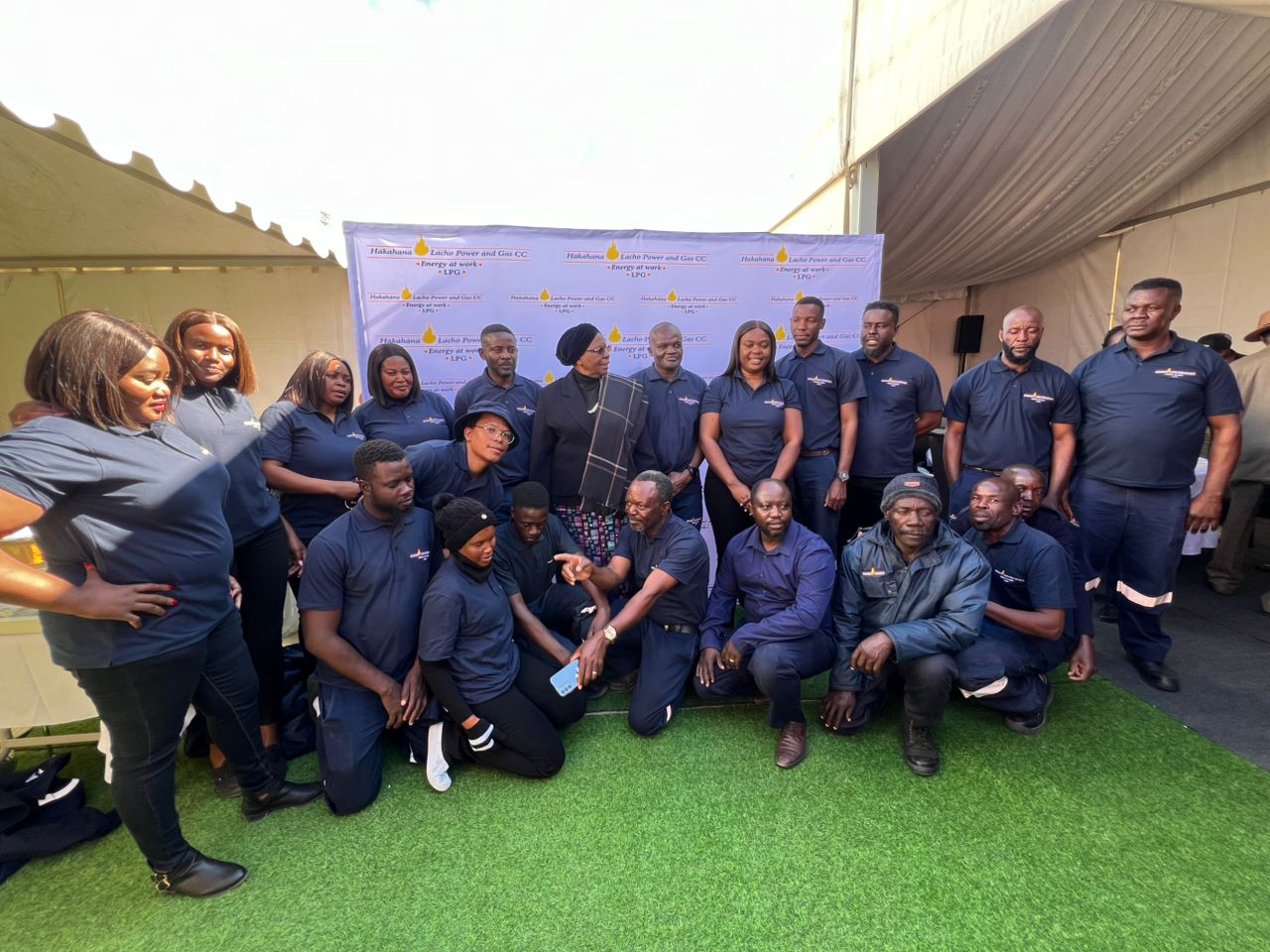 Staff and guests at the Lafrenz Main Branch opening